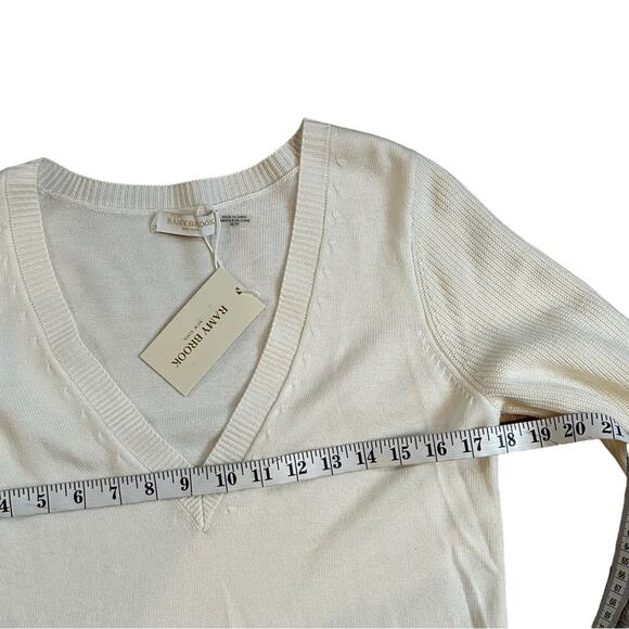 NWT $395 RAMY BROOK Brody Faux Fur Trim Wool & Cashmere Sweater XS - Picture 8 of 10